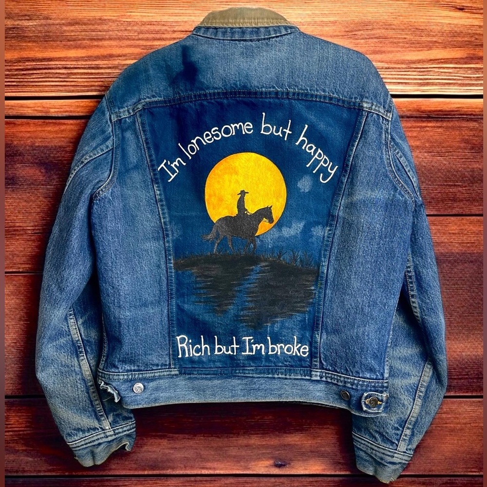 Vintage Lee Jean Jacket *Hand painted*
